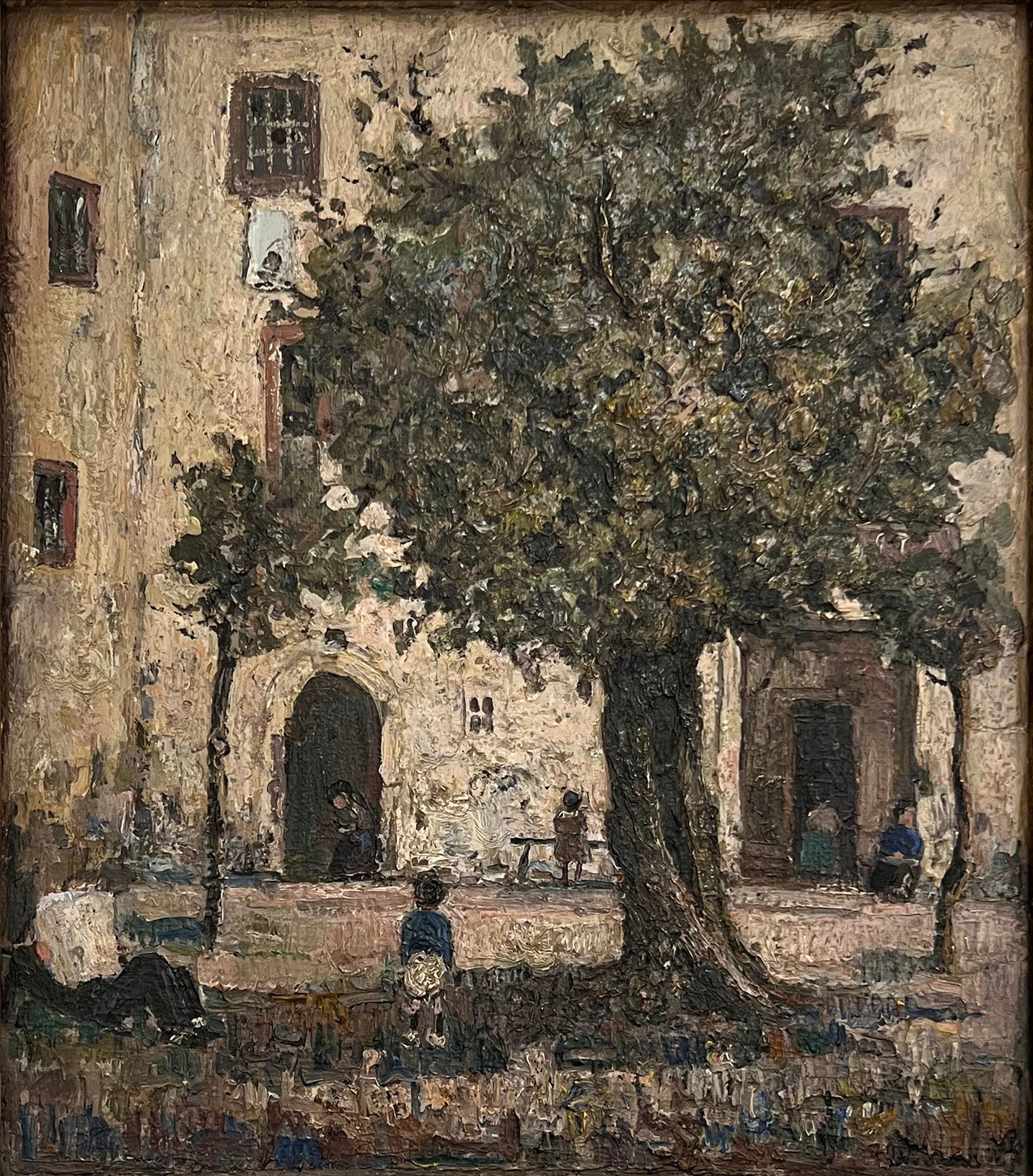 Figures in a Courtyard