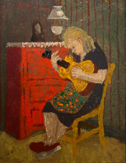 Portrait of a Guitar-Playing Girl
