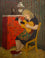 Portrait of a Guitar-Playing Girl