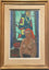 Seated Nude with Stained Glass Window