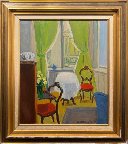 20th Century Swedish School 'Salon Interior'