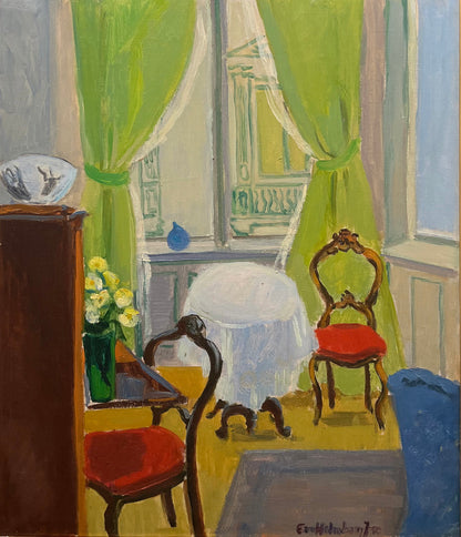 20th Century Swedish School 'Salon Interior'