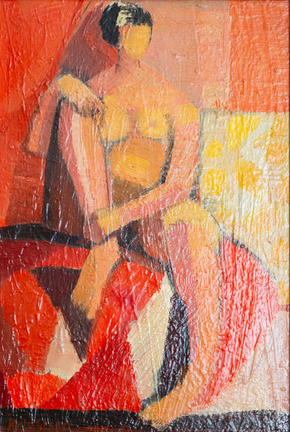 Seated Nude in Red