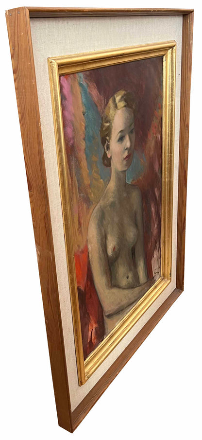 Seated Half Nude