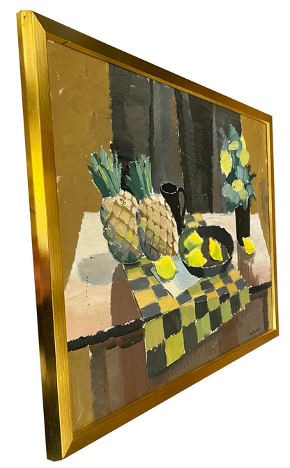RESERVED Still Life with Lemons and Pineapple