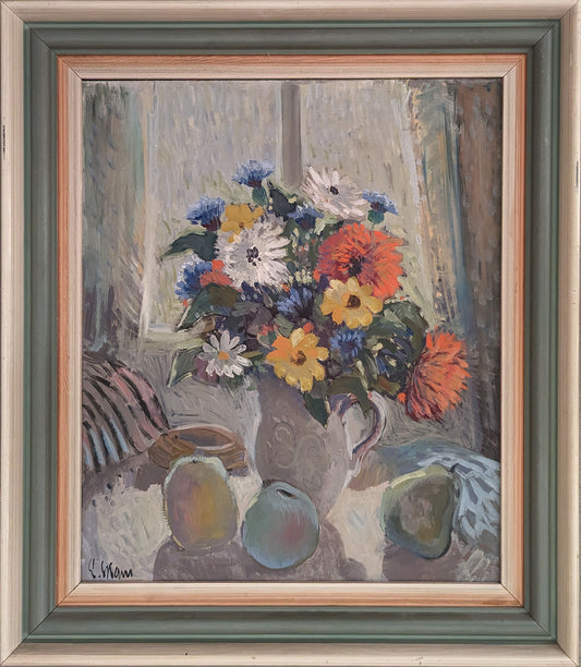 Floral Still Life with Fruits