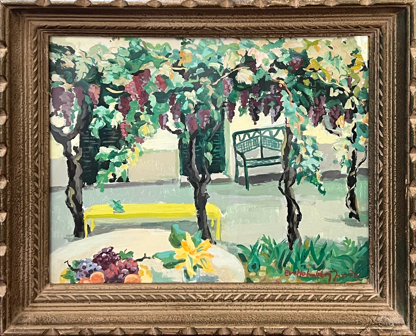 Table of Fruit under a Pergola