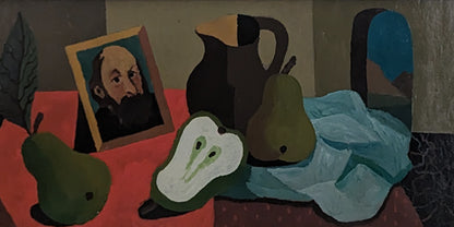 Still Life with Pear and Portrait