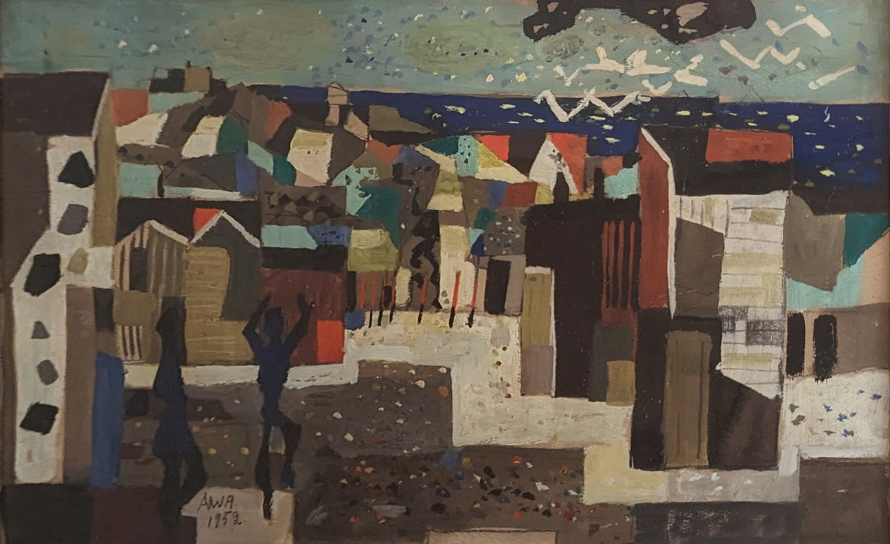 Figures in a Coastal Town
