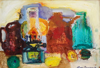 Still life with oil lamp